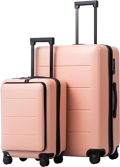 7. Coolife Hard-Side Affordable Luggage Set